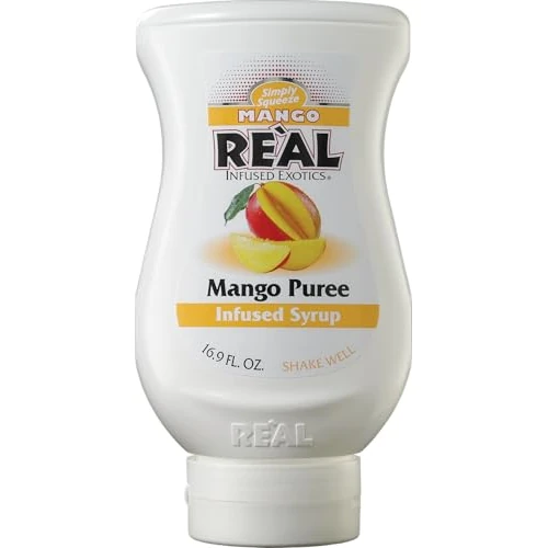 Limited-time offer: Re’al Syrup | Mango Puree Infused Fruit Syrup | Made with Real Mango | 500ml |Natural Ingredients| Cocktails, Baking, Smoothies, Mixing Drinks, Desserts, Cooking from 13.50 GBP to 13.50 GBP (save 0%)