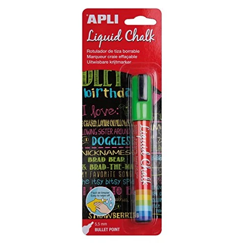 Tijdelijke aanbieding: APLI 13958 - Vloeibare krijtstift ronde punt 5,5 mm groen van 3.20 € naar 3.20 € (0.0% korting)