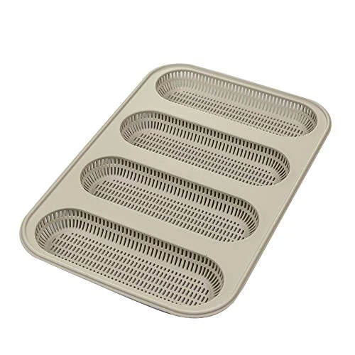 Offerta a tempo: silikomart | Stampo in Silicone per Snacks MINI BAGUETTE BREAD, Antiaderente, Confezione da 1 Stampo per 4 Panini, 170 x 55 mm, h 20 mm, Made in Italy - 20% da 14.00 € a 11.23 €