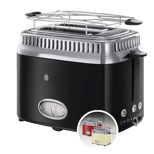 Oferta limitowana: Russell Hobbs toster, regulacja stopnia opiekania, funkcja rozmrażania, szerokie otwory, funkcja podnoszenia tostów, ruszt, moc 1300W, stal szlachetna, Retro Classic Noir Toaster 21681-56 z 248.76 zł na 248.76 zł (oszczędź 0.00%)