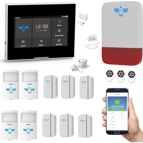 Offerta a tempo: ITALIAN ALARM - Allarme Antifurto Casa WiFi Senza Fili, Kit Antifurto Wireless con Sirena Esterna, Supporta Sim 4G e App Smart, Sistema di Sicurezza Domestica Completo e Configurato, Assistenza Italia - 0.00% da 319.00 € a 319.00 €