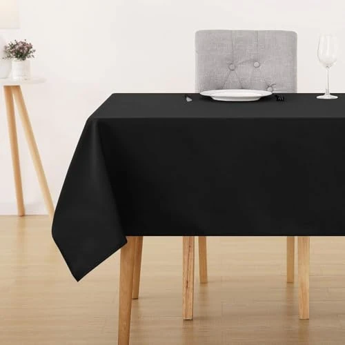 Offre limitée : Deconovo Nappe Decoration Nappe Rectangulaire Exterieure Waterproof Soft pour Table 130x130 cm Noir de 16.99 € à 16.99 € (0.00% de remise)