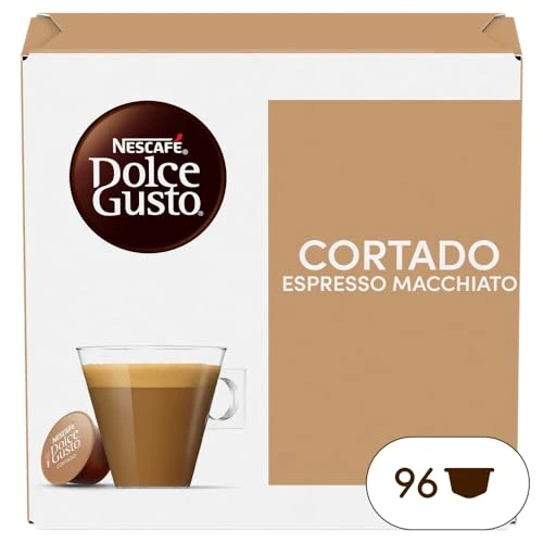 Offre limitée : NESCAFÉ DOLCE GUSTO Espresso Macchiato 96 capsules 101g (x6) - Café en capsule - Dolce Gusto - Café en grains torréfié moyen de 36.90 EUR à 21.98 EUR (remise 40%)