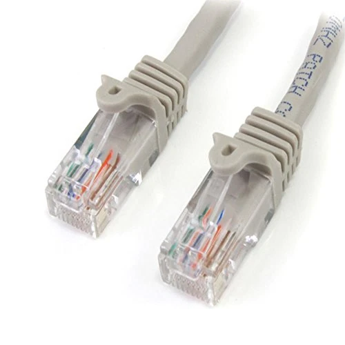 StarTech.com Cat5e Netzwerkkabel (5m, Cat 5e Patchkabel, RJ45 UTP, PoE, mit Rastnasenschutz, snagless, St/St) grau