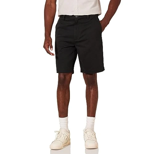 Offerta a tempo: Amazon Essentials Pantaloncini Chino Vestibilità Classica da 23cm con Tasche Uomo, Nero, 29W - 28% da 18.10 € a 13.00 €