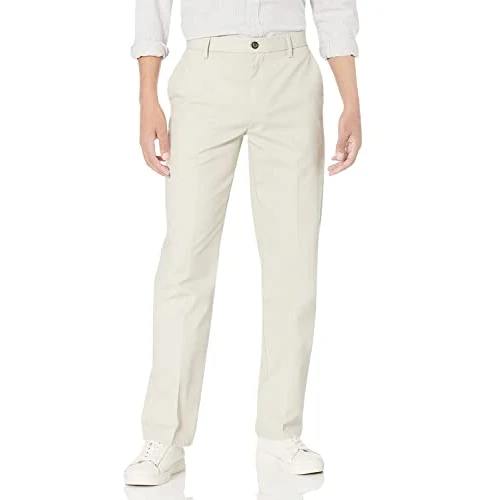 Offerta a tempo: Amazon Essentials Pantaloni Chino Elasticizzati senza Pince sul Davanti e Antipiega, Vestibilità Classica Uomo , Grigio Pietra, 30W / 30L - 27% da 29.99 € a 21.90 €