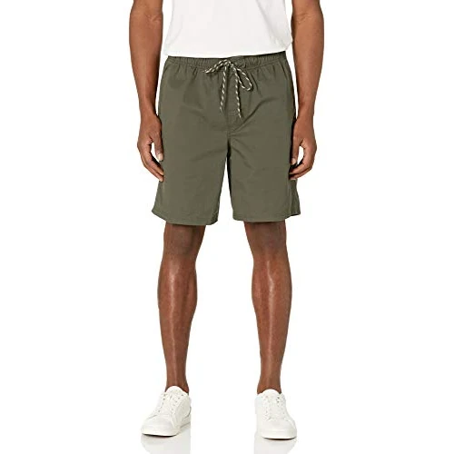 Offerta a tempo: Amazon Essentials Pantaloncini in Cotone Vestibilità Comoda da 20cm con Vita Elasticizzata e Coulisse Uomo, Verde Oliva Scuro, L - 10% da 24.50 € a 22.00 €
