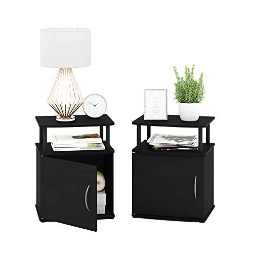 Offerta a tempo: Furinno Tavolino, Legno, Nero, Two End Tables, 2 unità - 66% da 101.29 € a 34.12 €