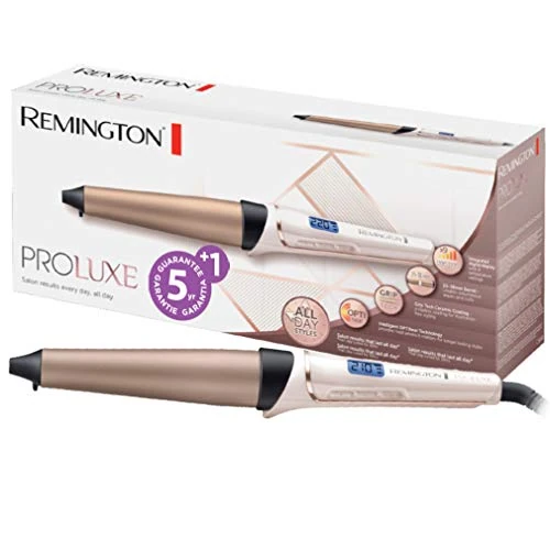 Remington Rizador de Pelo PROluxe - Tecnología OPTIHeat, Ondulador de Pelo con Barril de 25-38 mm, Rizos Grandes y Ondas Suaves, Peinados Duraderos, Cerámica, Temperatura hasta 210°C, Digital - CI91X1