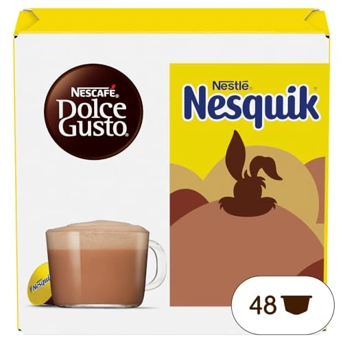 NESCAFÉ DOLCE GUSTO NESQUIK Chocolate Flavored Drink Three Packs of 16 Capsules [48 Capsules]