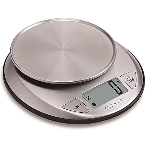 Limited offer: Exzact Premium Large Display Electronic Wet and Dry Food Weighing Kitchen Scale - Liquid Volume Measurement Function/Auto Zero/Tare - 5 Kg / 11 Lb (Ex4352) from 24.99 EUR to 16.24 EUR (save 35%)