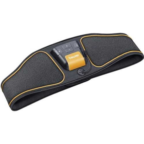 Offre limitée : Beurer EM 37 Ceinture abdominale, Entraînement abdominal EMS, Electrostimulation musculaire pour renforcer les muscles abdominaux - Noir/Orange de 76.99 € à 49.99 € (35% de remise)
