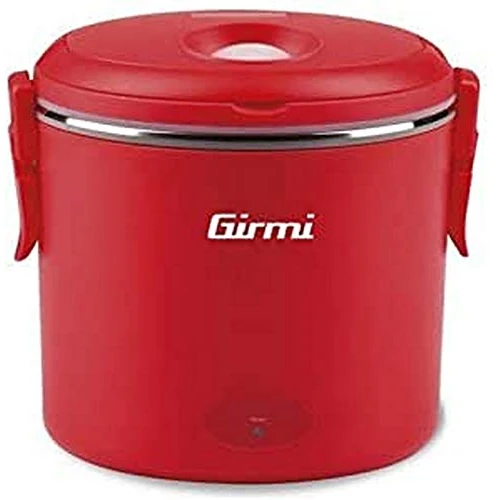 Girmi SC01 Lunch box électrique Vivandiere, bol en inox 0,7 L, 40 W, Rouge