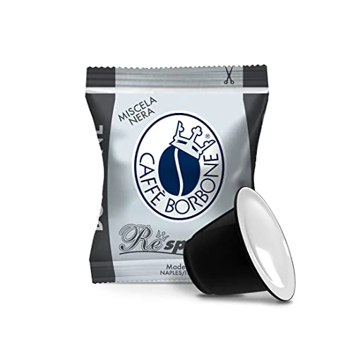 Caffè Borbone Respresso, Mezcla de Café Negra - 100 Cápsulas - Compatibles con Máquinas de Café Nespresso para uso doméstico