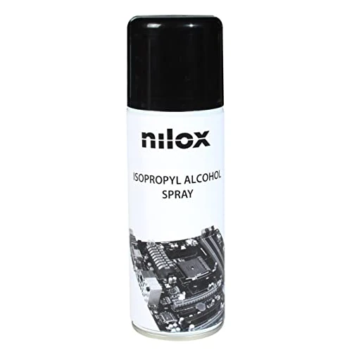 Nilox Jet D'Alcool Isopropylique Idéal Pour Nettoyer Les Composants Électroniques: Cartes Électroniques, Dispositifs Optiques, Têtes Magnétiques, Disques Durs, Circuits Imprimés, Etc. , Noir