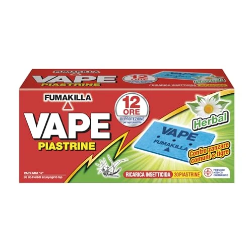 Offerta a tempo: Vape Herbal,30 Piastrine Profumate alle Erbe, Protegge dalle Zanzare Comuni e Tigre, 12 Ore di Protezione in Ambienti chiusi e all'Aperto per Ogni Singola Piastrina - 26% da 3.49 € a 2.59 €