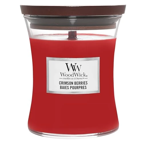 Begrenztes Angebot: WoodWick mittelgroße Duftkerze im Sanduhrglas mit knisterndem Docht | Crimson Berries | Brenndauer bis zu 20 Stunden von 12.86 EUR auf 10.29 EUR (Rabatt 20%)