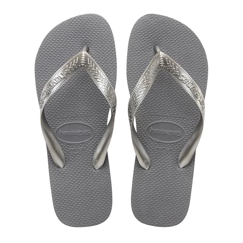 Limited-time offer: Havaianas Top Metallic Flip Flops Women Grey/Steel - UK:5 - Flip Flops Shoes from 25.00 GBP to 17.49 GBP (save 30%)
