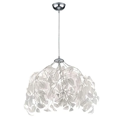 Offerta a tempo: Reality R10461901 Leavy Lampada a Sospensione, 38x38x150 cm, Bianco - 11% da 54.97 € a 49.11 €
