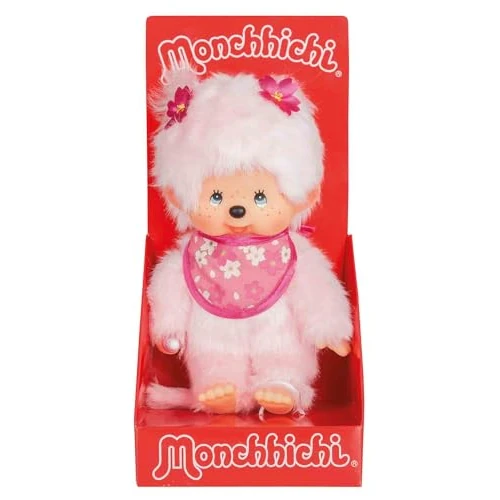 Offerta a tempo: Sekiguchi 767020 - Originale Monchhichi Girl Cherry Blossom, in Peluche Rosa, con Bavaglino e codino con Fiori, Circa 20 cm - 0.00% da 19.99 € a 19.99 €