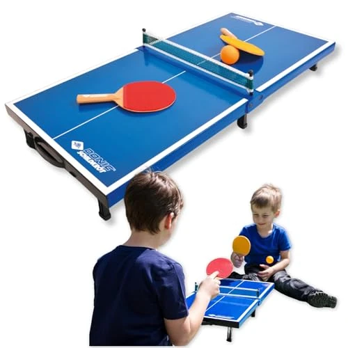 Offerta a tempo: Donic-Schildkröt Mini Tavolo da Ping Ping, com 2 Racchette e 1 Pallina, Pieghevole in una Valigetta, 838576 — 25% da 50,57 € a 37,81 €