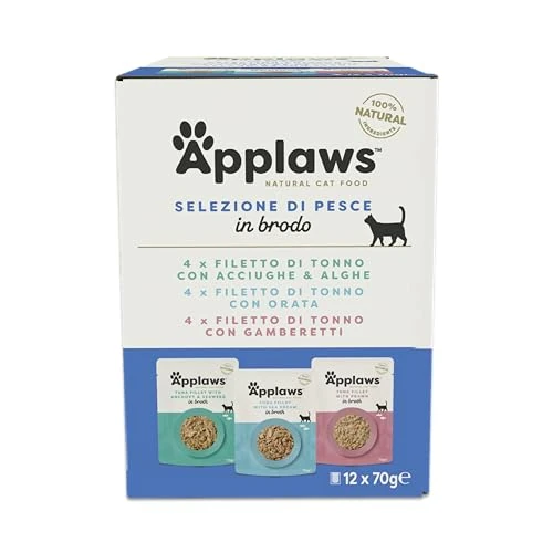 Oferta limitada: Applaws Comida Húmeda para Gatos 100% Natural Multipack de Selección de Pescado en Caldo para Gatos Adultos - 12 Sobres de 70g de 20.29 € a 20.29 € (ahorro 0.00%)