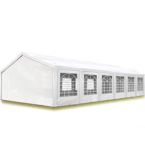 Offerta a tempo: Tendone per feste gazebo 6x12 m bianco PE 350 N impermeabile protezione UV tenda giardino sagre eventi mercati esterno - 14% da 775.00 € a 665.00 €