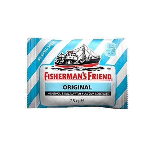 Caramelle Fisherman's Original Senza Zucchero - 24 buste da 25g - Gusto forte e persistente grazie alla storica ricetta senza zucchero
