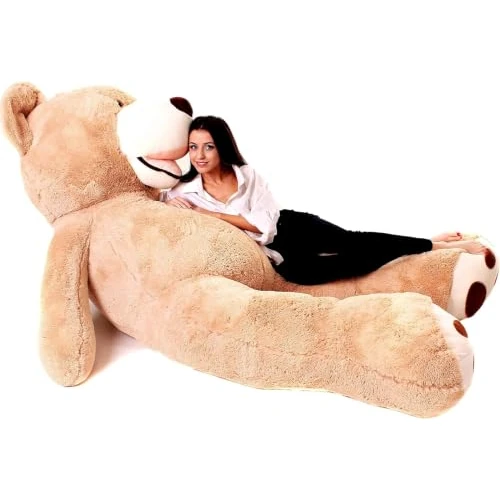 Offerta a tempo: Orso Peluche Gigante - Peluche Giganti 260 cm - Orsacchiotto gigante - Orsetto di Peluche - Idee Regalo Anniversario, Compleanno, Sorprese Romantiche - Regali Bambini, Ragazza, Fidanzata – Marrone - 15% da 129.00 € a 109.90 €