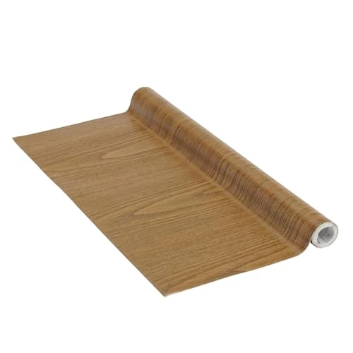 Venilia Klebefolie Perfect Fix Eiche körnig, Holzfolie, Dekofolie, Möbelfolie, Tapeten, selbstklebende Folie, keine Luftblasen, Natur-Holzoptik, 67,5cm x 2m, Stärke: 0,15 mm, 53347
