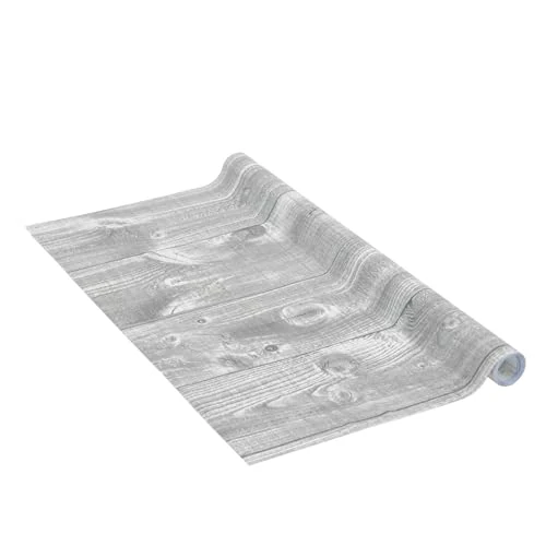 Offerta a tempo: Venilia Pellicola adesiva Perfect Fix, Effetto Legno Tavole Grigio, 67,5cm x 2m, Spessore 150μ, Pellicola autoadesiva per mobili o cucina, carta da parati, PVC senza ftalati, Prodotto in UE - 0.00% da 10.71 € a 10.71 €