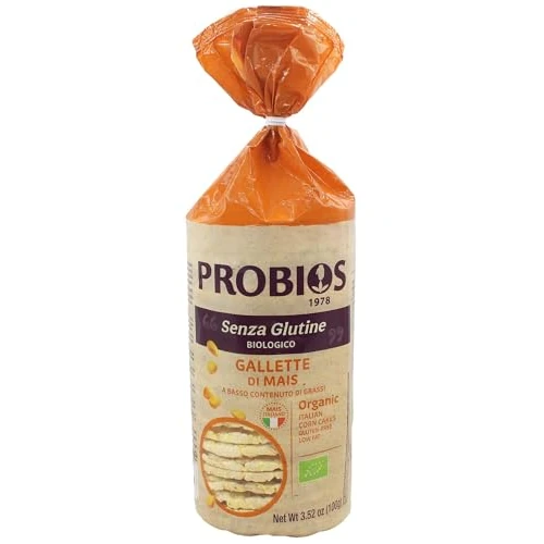 Offerta a tempo: Probios gallette di mais biologiche con sale - gallette croccanti e gustose senza glutine - fonte di fibre e proteine vegetali - confezione da 12 x 100g - 19% da 19.12 € a 15.48 €