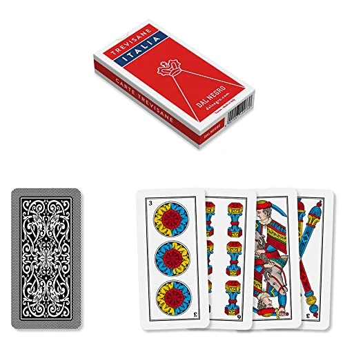 Offerta a tempo: Dal Negro - Mazzo di carte regionali Trevisane Italia, composto da 40 carte in cartoncino, ideali per scopa e briscola. - 0.00% da 10.64 € a 10.64 €