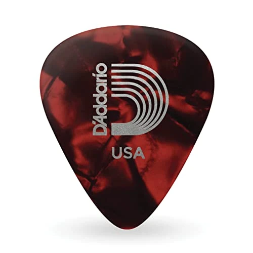Limitiertes Angebot: D'Addario Plektrum - Plektren Gitarre - Pearl Celluloid Guitar Picks - Gitarren Plektrum - 1CRP6-25 - Red, Heavy - 25-Stück von 15.30 EUR auf 8.60 EUR (Spare 44%)