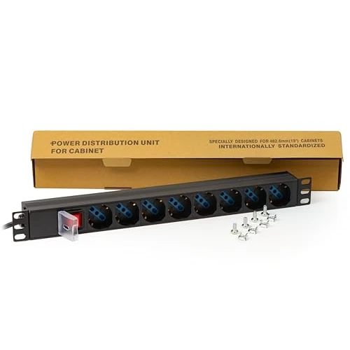 Offerta a tempo: Link multipresa da rack 19" LK10051 con 8 prese universali e interruttore, spina ita. 16A, cavo 1,75m, metallo. Capacità 3,5KW, dimensioni 48,5x4,5x4,5 cm. Alette reversibili. - 3% da 25.86 € a 24.99 €