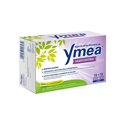 Offerta a tempo: Ymea Vamp Control - Integratore Alimentare Esperto della Menopausa che Riduce Sbalzi di Temperatura e Vampate di Calore - 64 capsule - 42% da 40.90 € a 23.71 €