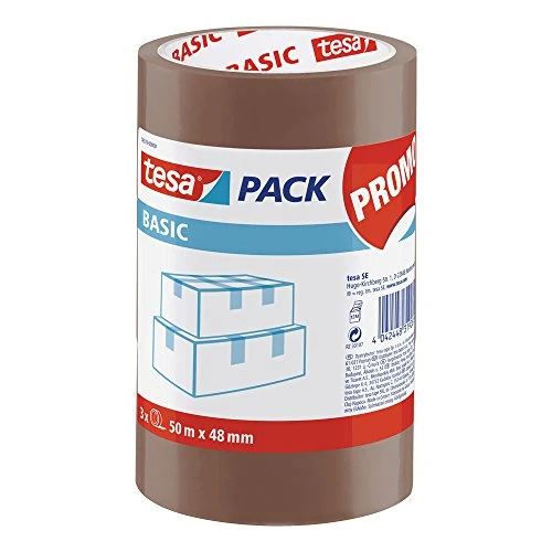 Limited-time offer: Tesa Basic Pack - 3 Pack of Packaging Tape, Brown from 3.78 £ to 3.78 £ (save 0.00%)