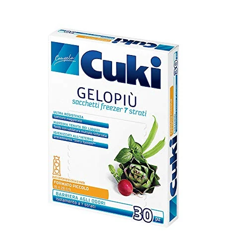 Cuki Geloplus sachets de congélation 7 petites couches - 18 x 28 cm - 1,5 L - 1 paquet de 30 pièces