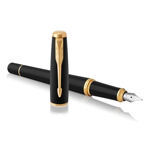 Oferta limitowana: PARKER Urban pióro wieczne Muted Black GT | matowo czarny ze złotymi wykończeniami | stalówka fine | niebieski tusz | opakowanie prezentowe z 224.00 zł na 224.00 zł (oszczędź 0.00%)