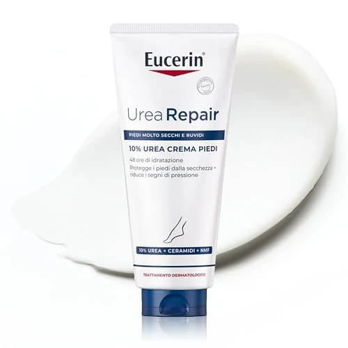 Offerta a tempo: Eucerin Urea Repair Crema Piedi 10% 100 ml, Crema talloni e piedi idratante 48h, Formula con 10% Urea e Ceramidi per un sollievo immediato dalla pressione dei calli pelle secca e screpolata - 27% da 12.93 € a 9.39 €