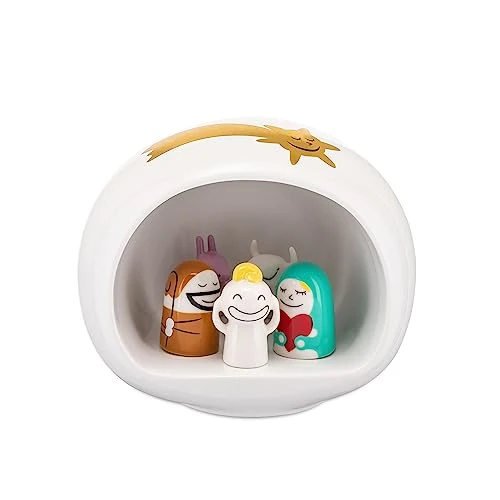 Offerta a tempo: Alessi AMGI10SET - Set Presepe di Design con Riproduzione della Grotta e Statuine in Porcellana Decorate a Mano, 10 Pezzi, Multicolore, 20.00 x 22.00 x 19.00 cm - 32% da 155.00 € a 104.74 €
