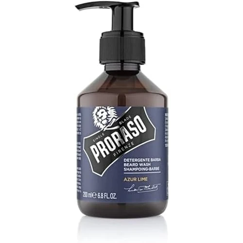 Offerta a tempo: Proraso Detergente Barba Azur Lime, 200ml, Shampoo barba detergente per uomo con azione purificante per la cura della barba, Made in Italy - 37% da 11.95 € a 7.50 €