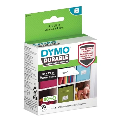 Tijdelijke aanbieding: Dymo 1976411 LW Durable-industriële etiketten voor LabelWriter-printers, wit polyester 25 x 54 mm wit van 19.95 € naar 19.95 € (0.00% korting)