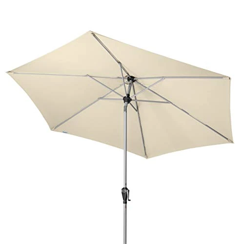 Doppler ACTIVE Auto Tilt 280 – parasol przeciwsłoneczny z korbą, idealny na balkon i do ogrodu, składany, ok. 280 cm, kolor naturalny