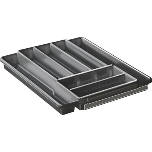 Limited-time offer: Rotho, Domino, Cutlery tray with 7 compartments, Plastic (PP) BPA-free, anthracite, 39,7 x 34,1 x 5,1 cm from 11.64 GBP to 11.64 GBP (save 0%)