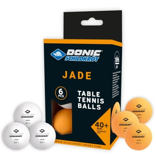 Offre limitée : Donic-Schildkröt Balles de Tennis de Table Jade, 40 mm, 6 Pièces, 3 x Blanc/3 x Orange, 608509 de 12.99 € à 5.39 € (58.51% de remise)