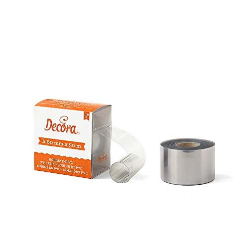 Decora 0160759 TORTENRANDFOLIE AUS PVC Rolle 50 M X H 60 MM, 10.5 x 10.5 x 7 cm, Durchsichtig