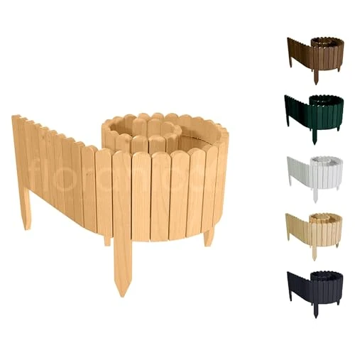 Tijdelijke aanbieding: Floranica Rollborder Flexibele houten hek 200 x 20 cm Natuur Dennenhout Tuinbedranding Graskant Borderrand tuin Tuinhek voor boomgaarden Wegen Tuin afrastering van 41.90 EUR naar 41.90 EUR (korting 0%)