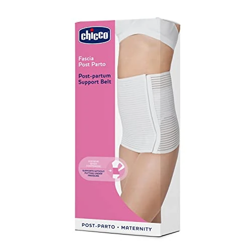 Offerta a tempo: Chicco Fascia Postpartum, Cintura Gravidanza, Aiutana a Sostenere e Contenere la Zona Addominale Senza Comprimere, in Tessuto Traspirante con Pratica Apertura a strappo, Bianco, Taglia S, Pacco da 1 - 34% da 33.00 € a 21.89 €