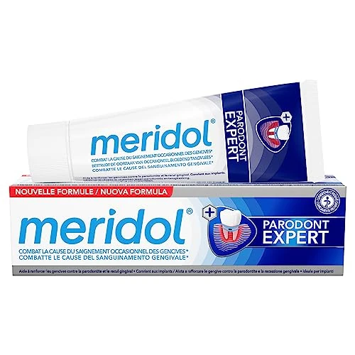 Offerta a tempo: meridol Dentifricio Parodont Expert Protezione Gengive 75ml|Combatte le cause del sanguinamento e dell'infiammazione gengivale*|Rafforza le gengive I Ideale per impianti dentali I Antibatterico* - 34% da 8.02 € a 5.29 €